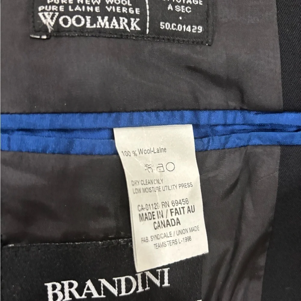 Classic Black Wool Men's Blazer